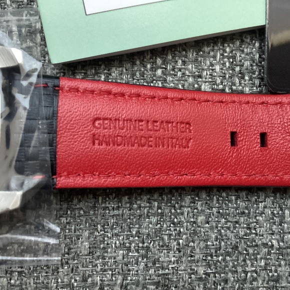 GEVRIL Men's GV2 Scuderia White Dial Black Leather Chronograph Date Watch, 45mm - Picture 10 of 13